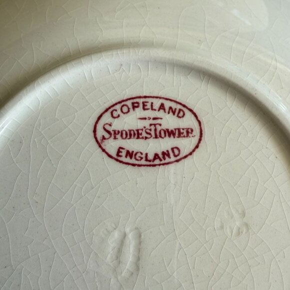 Copeland Spodes Tower Pink Tea Coffee Saucers Lot Of 2 England Floral & Scenic - Picture 6 of 9